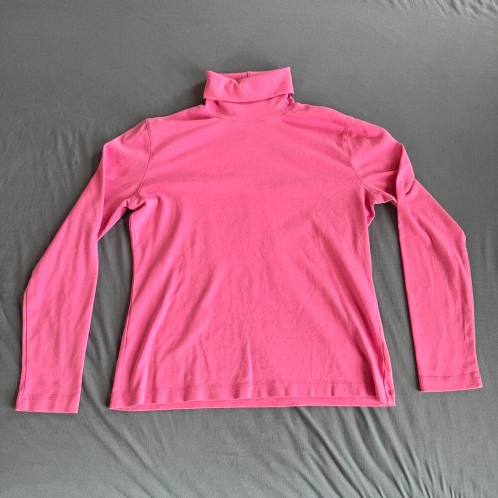 Pink Talbots long sleeve turtleneck top- Size Women's Medium